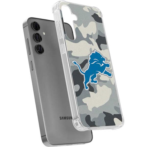 NFL Detriot Lions Camo Galaxy S24 Plus Clear Case